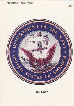 1991 Topps Desert Storm - Stickers #20 U.S. Navy Front