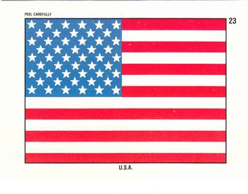 1991 Topps Desert Storm - Stickers #23 USA Flag Front