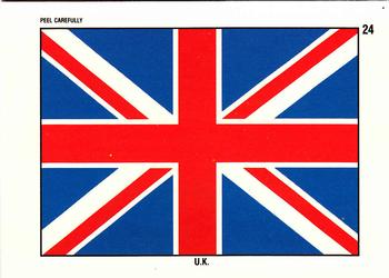 1991 Topps Desert Storm - Stickers #24 UK Flag Front