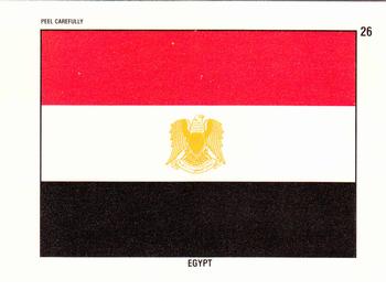 1991 Topps Desert Storm - Stickers #26 Egypt Flag Front