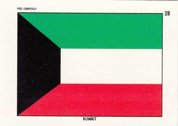 1991 Topps Desert Storm - Stickers #28 Kuwait Flag Front