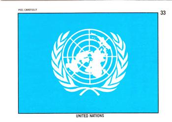 1991 Topps Desert Storm - Stickers #33 United Nations Flag Front