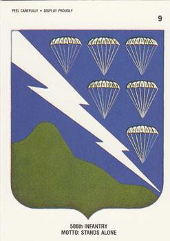 1991 Topps Desert Storm - Stickers #9 506th Infantry Motto: Stands Alone Front