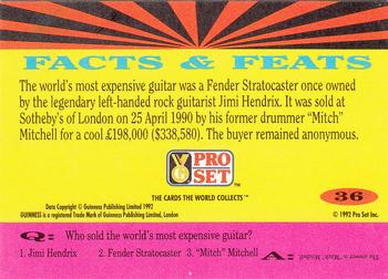 1992 Pro Set Guinness Book of Records #36 High-pitched price! Back