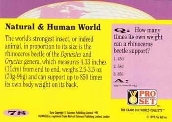 1992 Pro Set Guinness Book of Records #78 Six-legged Samson! Back