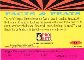 1992 Pro Set Guinness Book of Records #9 Double-decker domination! Back