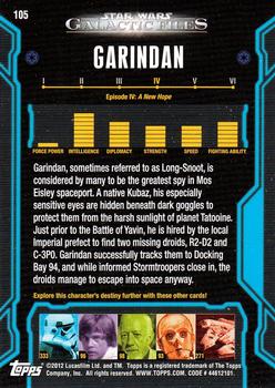 2012 Topps Star Wars: Galactic Files #105 Garindan Back