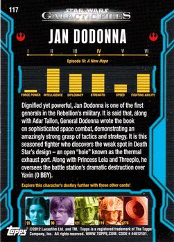 2012 Topps Star Wars: Galactic Files #117 Jan Dodonna Back