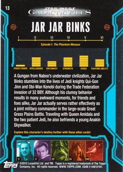 2012 Topps Star Wars: Galactic Files #13 Jar Jar Binks Back