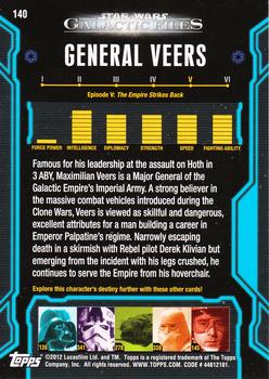 2012 Topps Star Wars: Galactic Files #140 General Veers Back