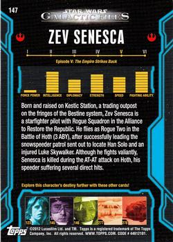 2012 Topps Star Wars: Galactic Files #147 Zev Senesca Back
