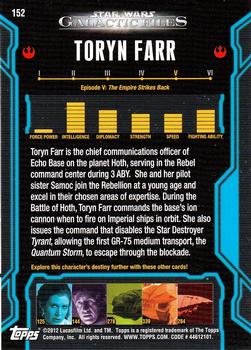 2012 Topps Star Wars: Galactic Files #152 Toryn Farr Back