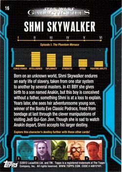 2012 Topps Star Wars: Galactic Files #16 Shmi Skywalker Back