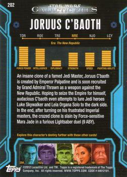 2012 Topps Star Wars: Galactic Files #202 Joruus C'baoth Back