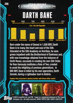 2012 Topps Star Wars: Galactic Files #206 Darth Bane Back