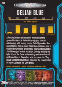 2012 Topps Star Wars: Galactic Files #228 Deliah Blue Back