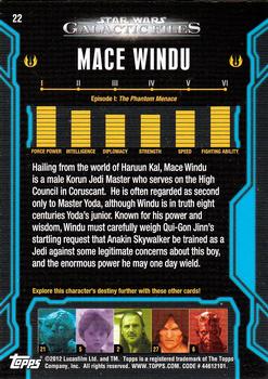 2012 Topps Star Wars: Galactic Files #22 Mace Windu Back