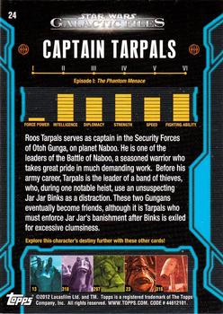 2012 Topps Star Wars: Galactic Files #24 Captain Tarpals Back