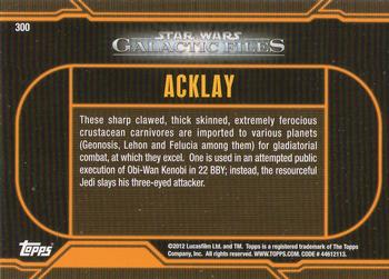 2012 Topps Star Wars: Galactic Files #300 Acklay Back