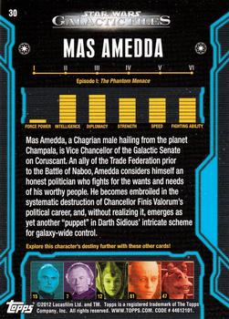 2012 Topps Star Wars: Galactic Files #30 Mas Amedda Back
