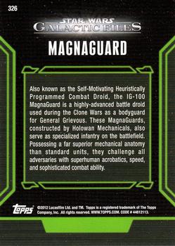 2012 Topps Star Wars: Galactic Files #326 Magnaguard Back