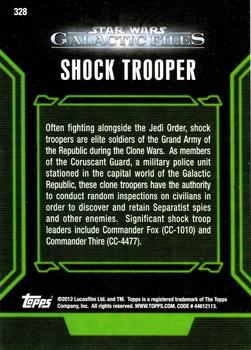 2012 Topps Star Wars: Galactic Files #328 Shock Trooper Back