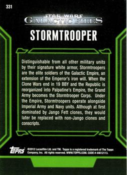 2012 Topps Star Wars: Galactic Files #331 Stormtrooper Back