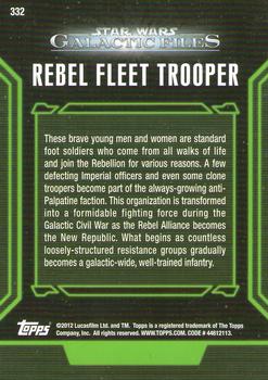 2012 Topps Star Wars: Galactic Files #332 Rebel Fleet Trooper Back