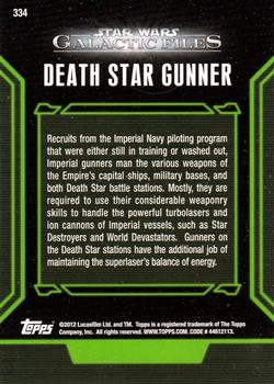 2012 Topps Star Wars: Galactic Files #334 Death Star Gunner Back