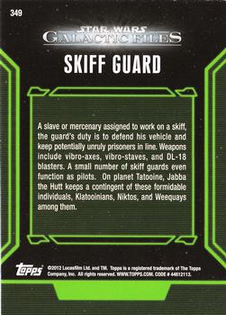2012 Topps Star Wars: Galactic Files #349 Skiff Guard Back