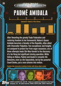 2012 Topps Star Wars: Galactic Files #35 Padmé Amidala Back