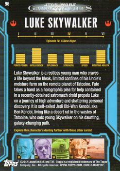 2012 Topps Star Wars: Galactic Files #96a Luke Skywalker Back