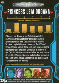 2012 Topps Star Wars: Galactic Files #125 Princess Leia Organa Back