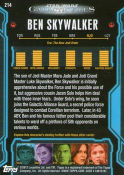2012 Topps Star Wars: Galactic Files #214 Ben Skywalker Back