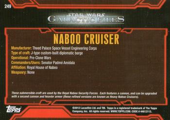 2012 Topps Star Wars: Galactic Files #249 Naboo Cruiser Back
