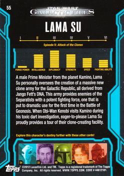 2012 Topps Star Wars: Galactic Files #55 Lama Su Back