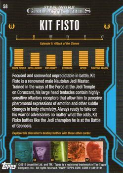 2012 Topps Star Wars: Galactic Files #58 Kit Fisto Back