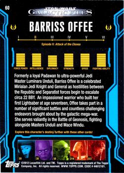 2012 Topps Star Wars: Galactic Files #60 Barriss Offee Back