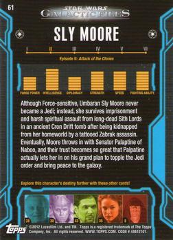 2012 Topps Star Wars: Galactic Files #61 Sly Moore Back