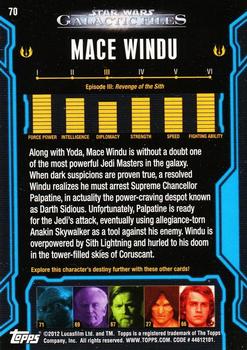 2012 Topps Star Wars: Galactic Files #70 Mace Windu Back