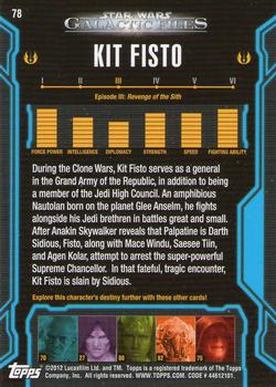 2012 Topps Star Wars: Galactic Files #78 Kit Fisto Back