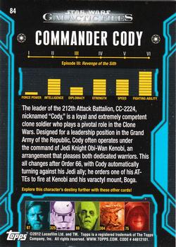 2012 Topps Star Wars: Galactic Files #84 Commander Cody Back
