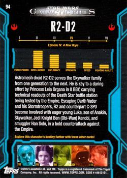 2012 Topps Star Wars: Galactic Files #94 R2-D2 Back
