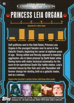 2012 Topps Star Wars: Galactic Files #95 Princess Leia Organa Back