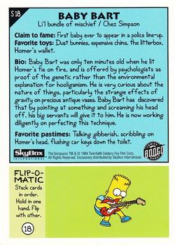 1994 SkyBox The Simpsons Series II #S18 Baby Bart Back