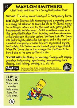 1994 SkyBox The Simpsons Series II #S8 Waylon Smithers Back
