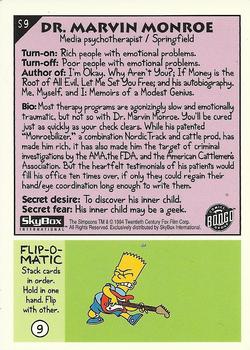 1994 SkyBox The Simpsons Series II #S9 Marvin Monroe Back