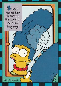 1994 SkyBox The Simpsons Series II - Smell-O-Rama #1 Marge's Guide to Glamour Front