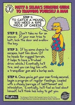 1994 SkyBox The Simpsons Series II - Smell-O-Rama #7 Patty & Selma's Surefire Guide to Trapping Yourself a Man Back