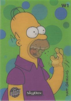 1994 SkyBox The Simpsons Series II - Wiggle Cards #W1 Homer Donut Front